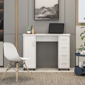 Home Office Computer Desk Table with Drawers White 41.73''L 17.72\'\'W 31.5\'\'H