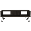 DEPOT E-SHOP Vassel Coffee Table, Four Legs, Two Shelves, Espresso