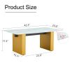 Modern minimalist Tempered glass with sticker desktop coffee table and dining table, paired with golden MDF decorative columns. Computer desk. Game ta