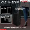 5 Core Powered PA Speaker ‚Ä¢ 1500W Peak Portable Active Powered DJ Audio System ‚Ä¢ w Bluetooth 5.1 ‚Ä¢ SD USB AUX MIC FM RCA Input ‚Ä¢ 2 Wireless UH