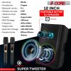 5 Core Powered PA Speaker ‚Ä¢ 1500W Peak Portable Active Powered DJ Audio System ‚Ä¢ w Bluetooth 5.1 ‚Ä¢ SD USB AUX MIC FM RCA Input ‚Ä¢ 2 Wireless UH
