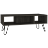 DEPOT E-SHOP Vassel Coffee Table, Four Legs, Two Shelves, Espresso