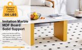 Modern minimalist Tempered glass with sticker desktop coffee table and dining table, paired with golden MDF decorative columns. Computer desk. Game ta