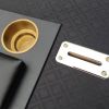 INO Design 96" Elite Oval Dark Knight Black Waterproof Felt Poker Table with Plastic Chip Tray Steel Drop Box