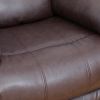 82 Inch Modern Bonded Leather 3 Seater Sofa Couch With 2 Cup Holders And Two Recliner Chaise,Recliner Sofa With Padded Armrest For Living Room,Dorm Br