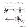 TA-851B 360¬∞Rotation UV Dual Frequency 45-860MHz 22-38dB Open Antenna Silver