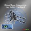 TA-851B 360¬∞Rotation UV Dual Frequency 45-860MHz 22-38dB Open Antenna Silver
