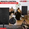 5 Core Powered PA Speaker ‚Ä¢ 1500W Peak Portable Active Powered DJ Audio System ‚Ä¢ w Bluetooth 5.1 ‚Ä¢ SD USB AUX MIC FM RCA Input ‚Ä¢ 2 Wireless UH