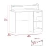 Charlotte Computer Desk with 2 Storage Shelves and Drawer