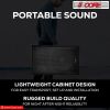 5 Core Powered PA Speaker 200W RMS Portable Active Powered DJ Audio System w Bluetooth 5.1 Two Wireless UHF Mics and Remote