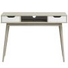 Stylish Computer Desk Workstation with 2 Drawers and Solid Wood Legs