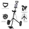Golf Exercising Durable Folding Push Pull Golf Cart Trolley