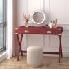 Computer Desk with Storage, Solid Wood Desk with Drawers, Modern Study Table for Home Office,Small Writing,