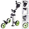 Outdoor Recreation Games 3 Wheels Foldable Push Pull Golf Trolley